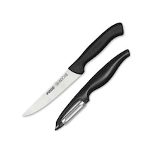 Pirge  Temel Mutfak Bıçağı + Soyacak Seti Siyah