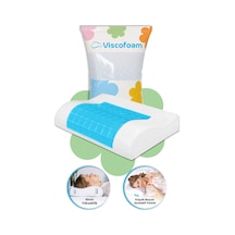 Viscofoam Terletmeyen Boyun Destekli Ortopedik Yastık Jelli Visco Yastık - 47x30x10-8cm