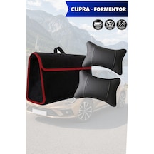 Cupra Formentor Uyumlu Koltuk Yastığı Siyah Renk Bagaj Çantası Lüks Model