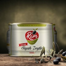 Rem Zeytin Sofralık Siyah Zeytin Teneke 1500 G