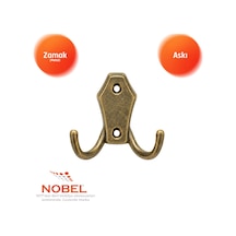 Ri Ko Askı, Metal Vestiyer Askısı, 54 Gr, Dolap Ve Duvar Askılığı, Anti K Sari Vidalı