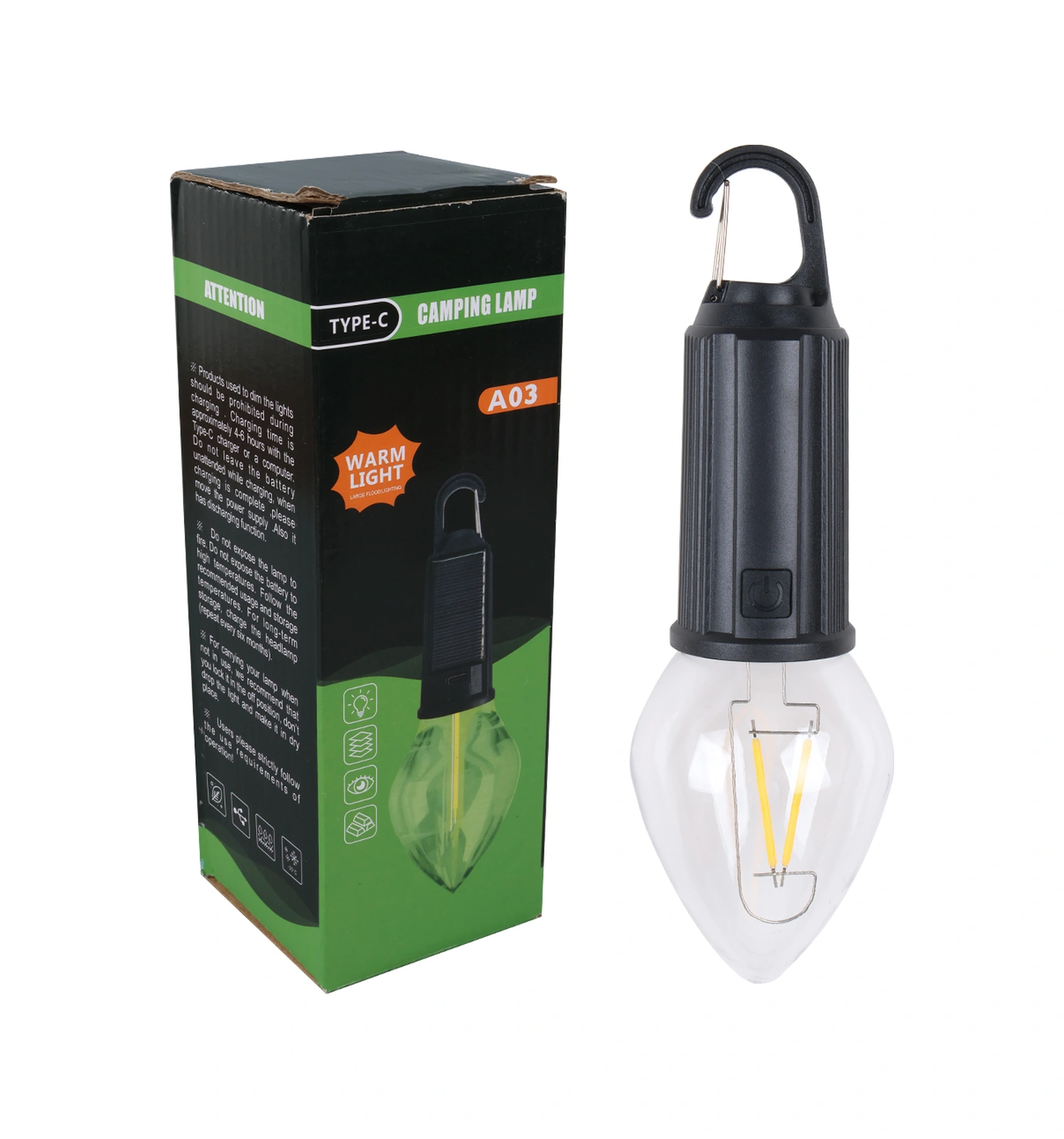 Powermaster Pm-26262 Solar Ledli Kamp Çadır Ampulü Kırmızı - Siyah