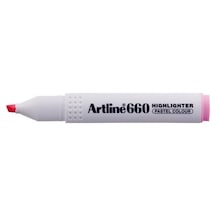 660 Fosforlu Kalem Pastel Kesik Uç Pembe Pembe