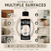 500 Ml Antik Beyaz Multisurface Akrilik Boya, Farklı Yüzeyler İçin 0,15 L