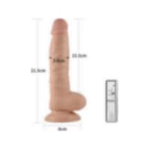 Morgece 21.5 Cm Realistik Titreşimli Vantuzlu Belden Bağlamalı Anal Vajinal Dildo Penis