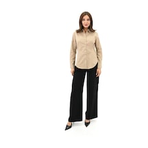 Koza Butik Kadın Klasik Uzun Kol Gömlek 1668-24 001