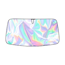 145x90 Cm Araba Ön Cam Güneşlik Renkli Lazer Isı Yalıtımı Güneş Koruyucu Güneşlik Şemsiye