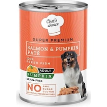 Chef's Choice Tahılsız Somonlu Balkabaklı Ezme Konserve Köpek Maması 400 G
