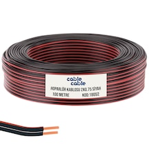 Cable Cable Elektrik Kablosu Kordon 2X0.75 Siyah 100Mt