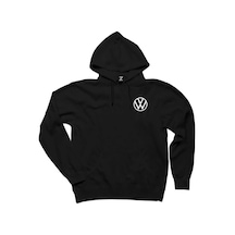 Volkswagen New Logo Siyah Kapşonlu Sweatshirt Hoodie