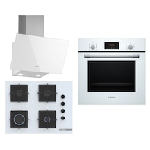 Bosch HBF512BW1T - POP7C2P30O - DWK63PJ20T 3'lü Beyaz Ankastre Set 300