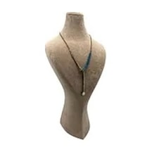 Yerli Üretim Süet Kumaş Lidya Manken Kahve Renk 42/20 Cm Kolye Gerdanlık Takı Sergileme Mankeni Çok Renkli