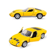 Kinsmart 1971 Lmaborghini Miura Diecast Çek Bırak Metal Araba Sar