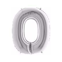 O Harf Folyo Gümüş Balon Küçük 35 Cm 418