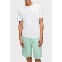 Boss Erkek T Shirt S 50473278 100 Beyaz Beyaz