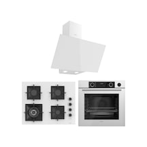 Ferre Fryart-Steamart SC Serisi Wok'lu Beyaz 3'lü  XE64CB-SC406-D078 Ankastre Set