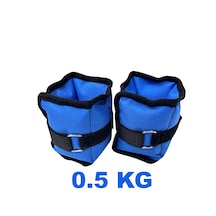 Me&ra Sport 0.5 Kg X 2 Adet El Ayak Bilek Ağırlık Seti Kum Ağırlık Torbası mavi