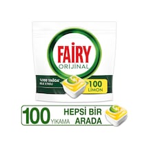 Fairy Hepsi Bir Arada Limon Kokulu Bulaşık Makinesi Deterjanı 100 Tablet