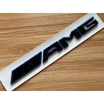 Özel Tasarım Gloss Black Mavi Amg Bagaj Yazısı Mercedes C