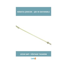 Letsii Pirinç Uzun Saplı Şık Dayanıklı Kerata Çekecek
