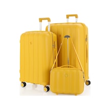 Mçs Polipropilen 3lü Valiz Seti Büyük & Orta & Makyaj V305 S21yy1000078-set 00012 Sarı