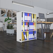 Kenzlife Klasörlük Raflı Ilkutay Byz 105 80 30 Kitaplık Ofis Arkalıksız Çok Renkli