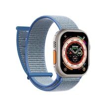 Apple Watch Series 11 42mm Hasırlı İçin Kordon Woven Mavi Watch Series 11 42mm İle Uyumlu Kordon - Mavi Çok Renkli