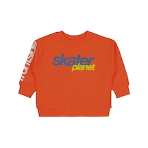 Civil Boys Skater Baskılı 2-5 Yaş Sweatshirt - Turuncu