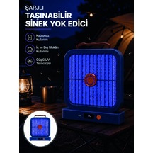 Hubrendy Tekno Elektrikli Sinek Öldürücü 365nm Uv Işıklı Masaüstü Cihaz Mavi Renk