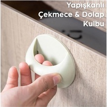 3 Adet Kendinden Yapışkanlı Anında Dolap Çekmece Kolu Vida Cn Diğer