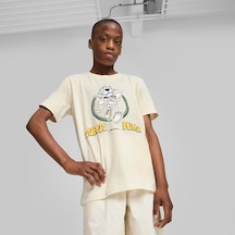 Puma Super Puma Graphic Erkek Çocuk Ekru Tişört Ekru