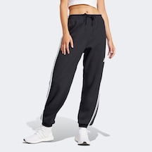 Adidas Essentials 3 Stripes French Terry Cuffed Kadın Siyah Eşofman Altı Jd5302