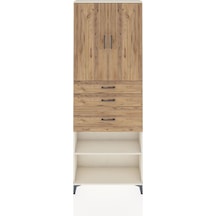 Arges Dolap 4 Raflı 3 Çekmeceli 2 Kapaklı 88x30x243 Aytaşı-çam Aytaşı