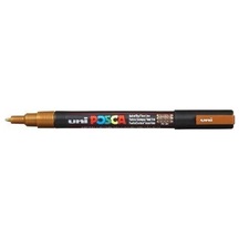 Tahtakalehobi Uni Posca Pc-3M Boyama Markörü 0.9-1.3 Mm Metalik Bronz