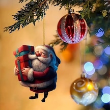 Dofolink Kahverengi Akrelik Noel Ağaç Dekorasyonu - 8 Cm Boyunda Ani Stili, Kolay Asma, Ev Ve Araç Dekoru İçin Evrensel Kullanim