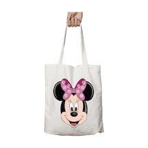 Art Hediye Minnie-mouse-high-quality-png İki Taraf Kalıcı Yıkanabilir Okul Plaj Omuz Bez Çanta Çok Renkli