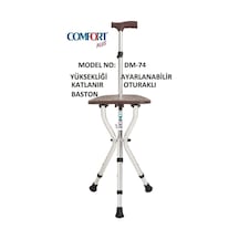 Medikaltec Oturaklı Baston Dm-74 Oturaklı Baston Yüksekliği Ayarlanır