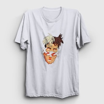 Presmono Unisex Melting Xxxtentacion T-shirt Beyaz