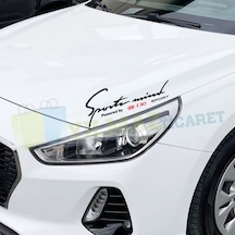Hyundai I30 Logo Sport Mind Kaput Far Oto Sticker Yapıştırma