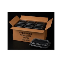 Pp Bölmesiz Yemek Kabı Ve Kapak 200 Adet Tek Bölmeli Plastik Yemek Saklama Kabı - 913478197