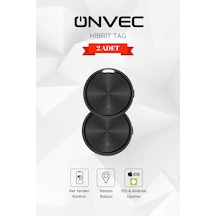 Onvec Hybrid Smart Tag 2 Adet Apple Uyumlu iOS Android Akıllı Eşya Bulucu Takip Cihazı