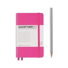 Leuchtturm1917 Not Defteri Cep Boy A6 , Sert Kapak, 187 Numaralandırılmış Sayfa, Çizgili, Yeni Pembe