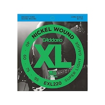 Daddarıo Exl220 Bas Gitar Tel Seti, Xl, 40-95, Long Scale, Nıckel