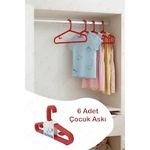 Hola 6'lı Çocuk-bebek Askısı Kırmızı Plastik Kırmızı Tr Diğer