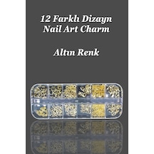 12'li Tırnak Süsleme - Nail Art Charm - Nail Art Süs Taşı - Protez Tırnak Çarm Süsü 32-5