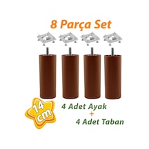 4 Adet Destek Ayağı 14 Cm Kahverengi Ve 4 Adet Düz Ayak Tabanı M8 Civatalı İnce Diş Kanepe Baza Seti 4 Adet Destek Ayağı 14 Cm Kahverengi Ve 4 Adet Düz Ayak Tabanı M8 Civatalı İnce Diş Kanepe Baza Seti