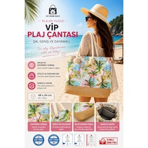 Plaj Çantası Vip Çanta El Ve Omuz Çantası Piknik Çantası-hawai Desenli