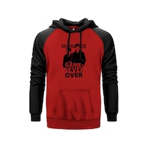 Sherlock Holmes The Game İs Never Kırmızı Renk Reglan Kol Sweatshirt