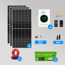 Cks Enerjı 4kw Lityum Akülü Hazır Solar Paket Kolay Kurulum Minimum Paket