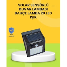 Güneş Paneli İle Şarj Olan 20 Led Dış Mekan Hareket Sensörlü Lamba Çr